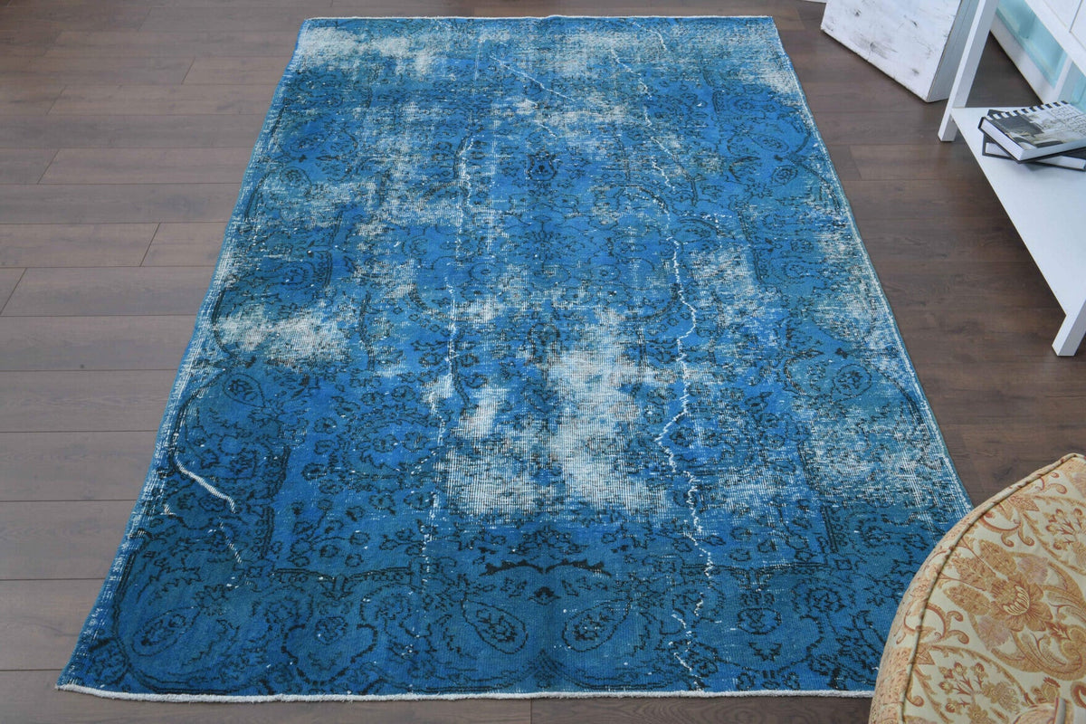 Blue Vintage Area Oushak Rug