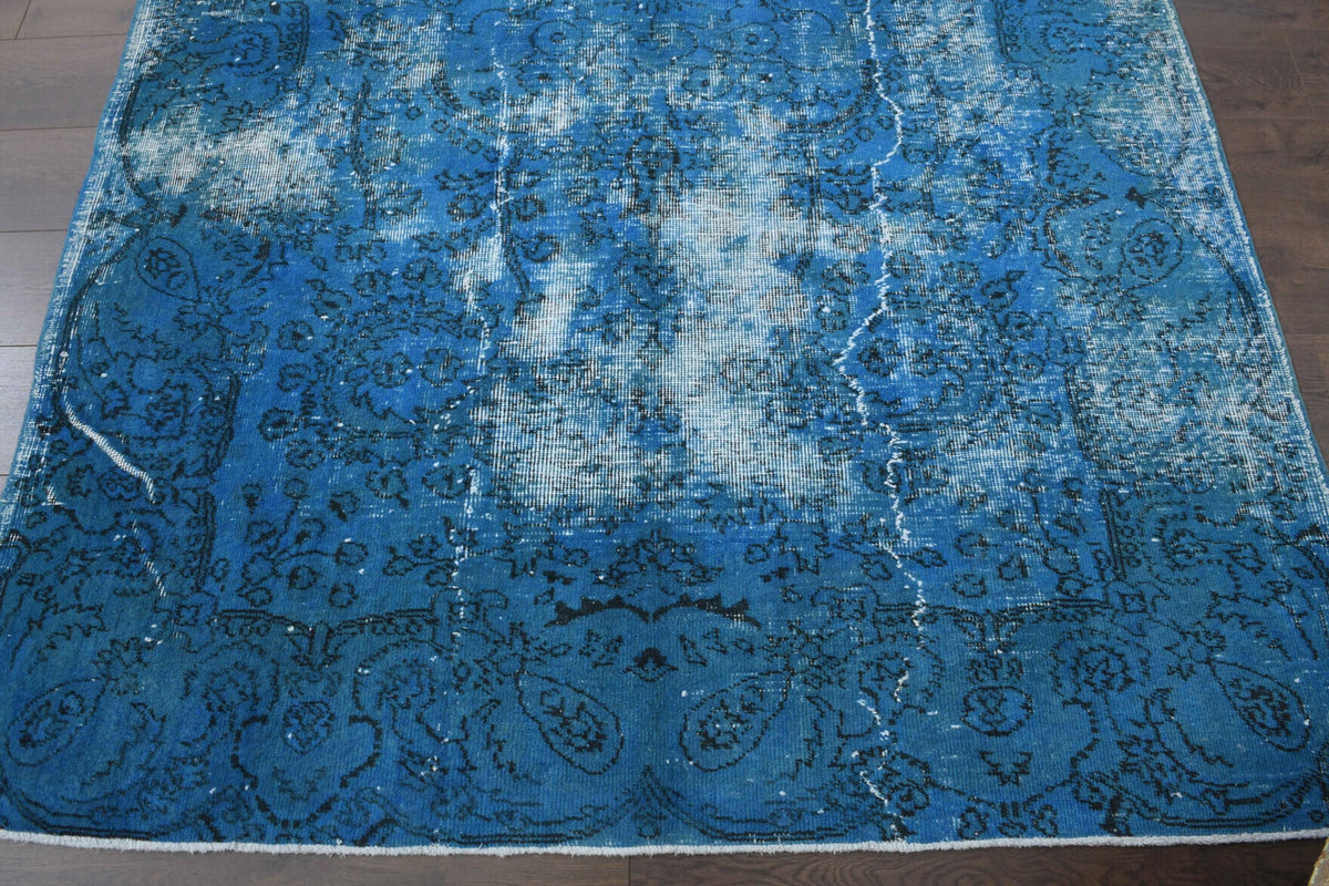 Blue Vintage Area Oushak Rug