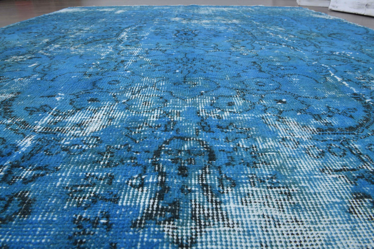 Blue Vintage Area Oushak Rug