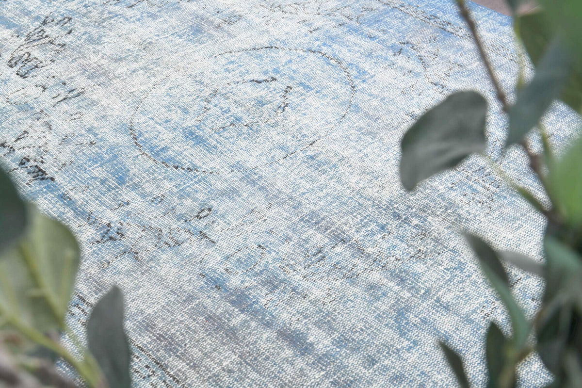 Vintage Oushak Blue Area Rug