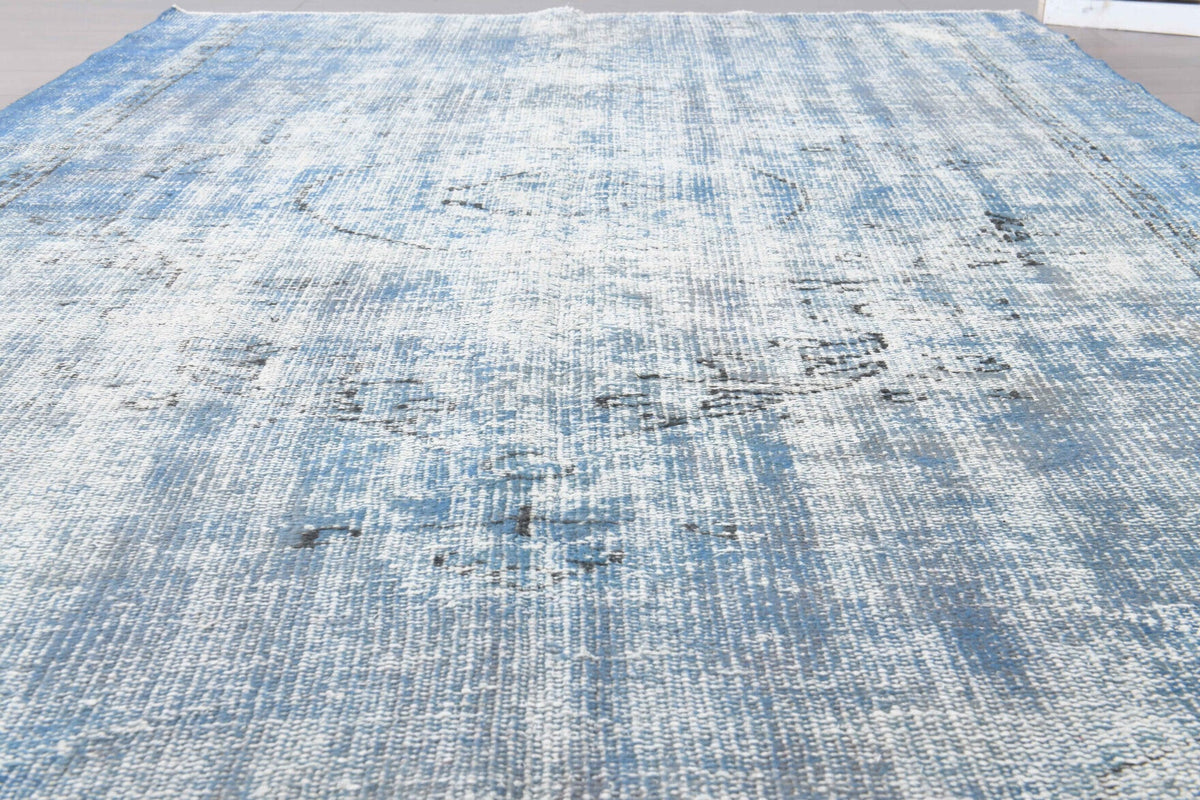Vintage Oushak Blue Area Rug