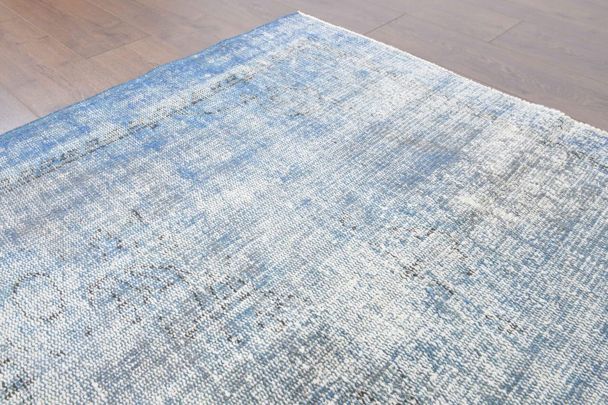 Vintage Oushak Blue Area Rug