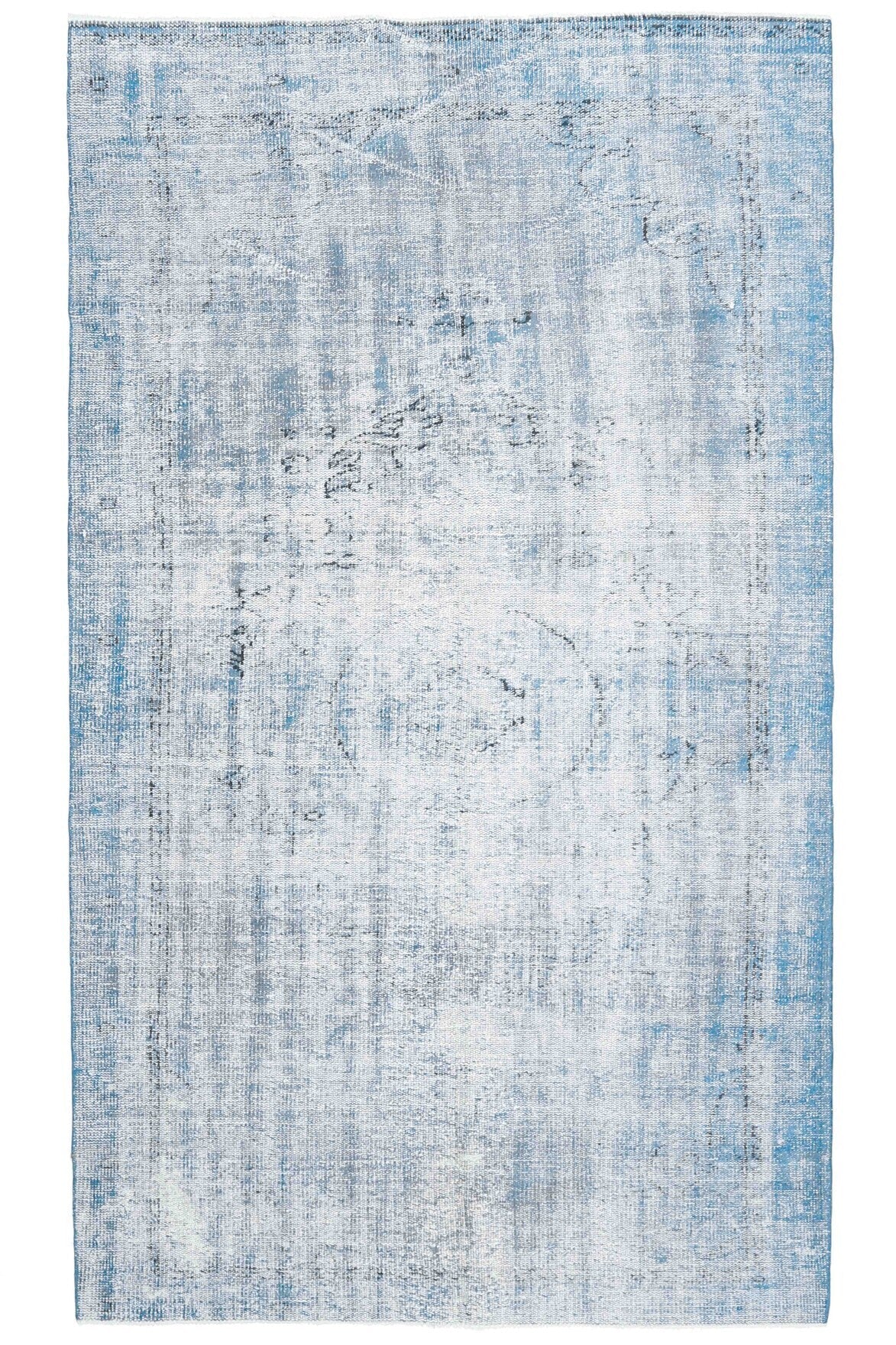 Vintage Oushak Blue Area Rug