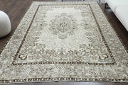 1970'lerden Anadolu kökenli oryantal desenli el dokuma vintage halı, 202x328 cm