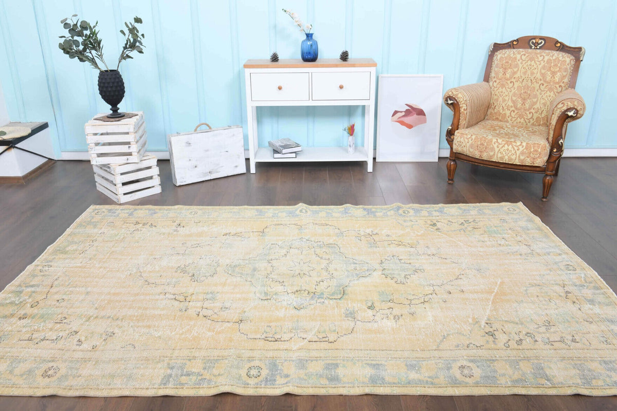 1960s Vintage Oushak Area Rug