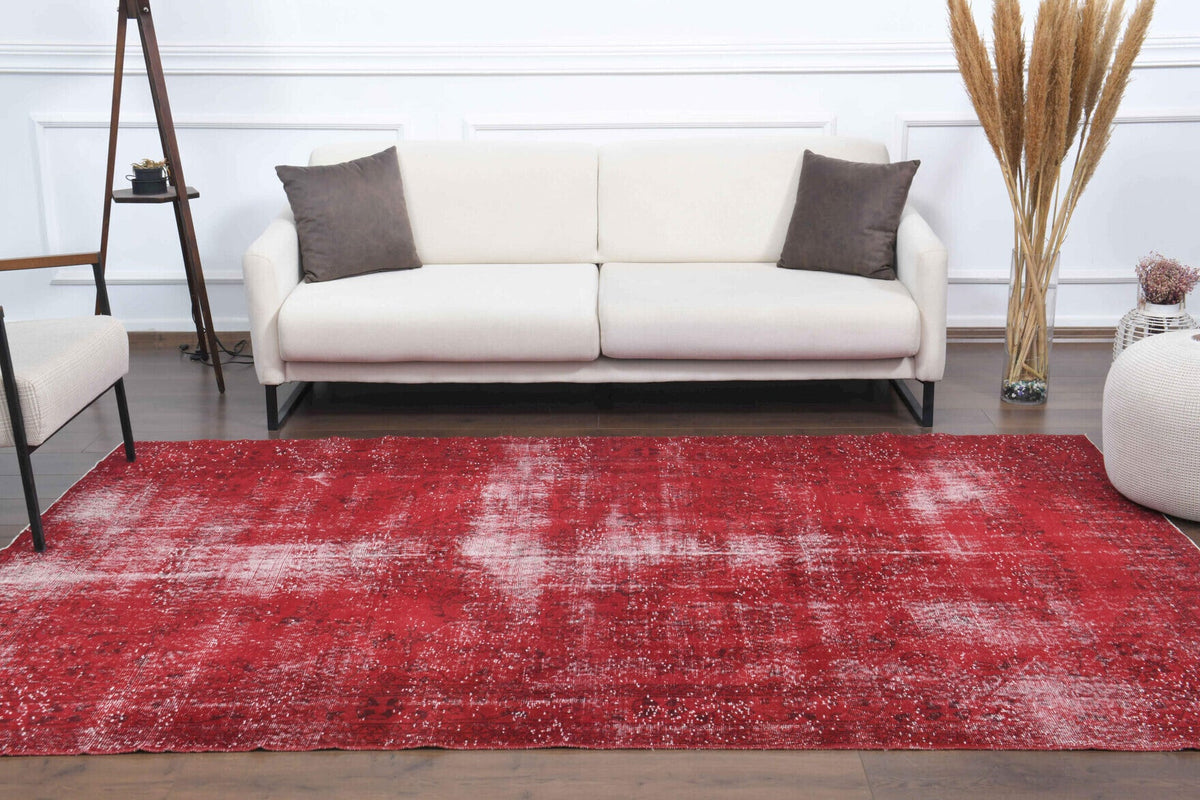 El yapımı vintage halı 183x274 cm oryantal desenli yün - desen detayı