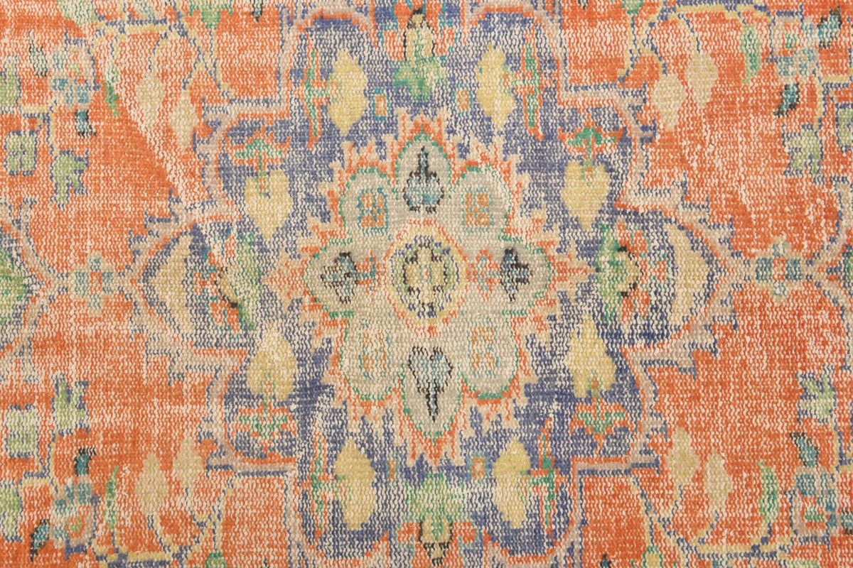 El yapımı vintage halı 183x274 cm oryantal desenli yün - açık alan görünümü