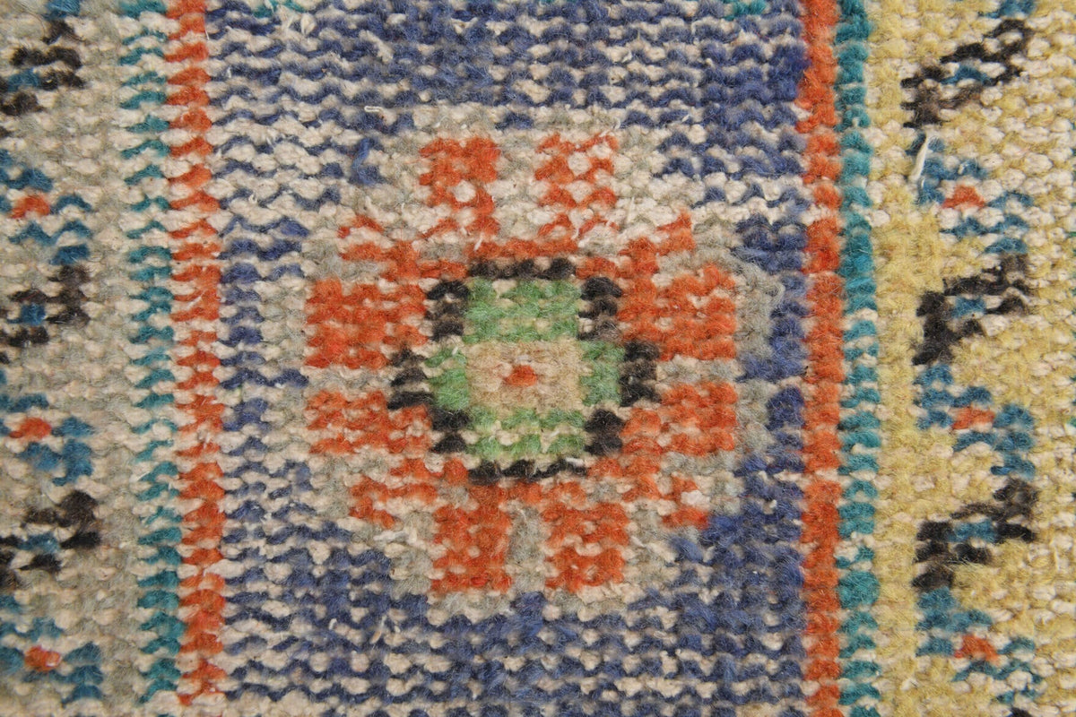 El yapımı vintage halı 183x274 cm oryantal desenli yün - farklı açıdan görünüm