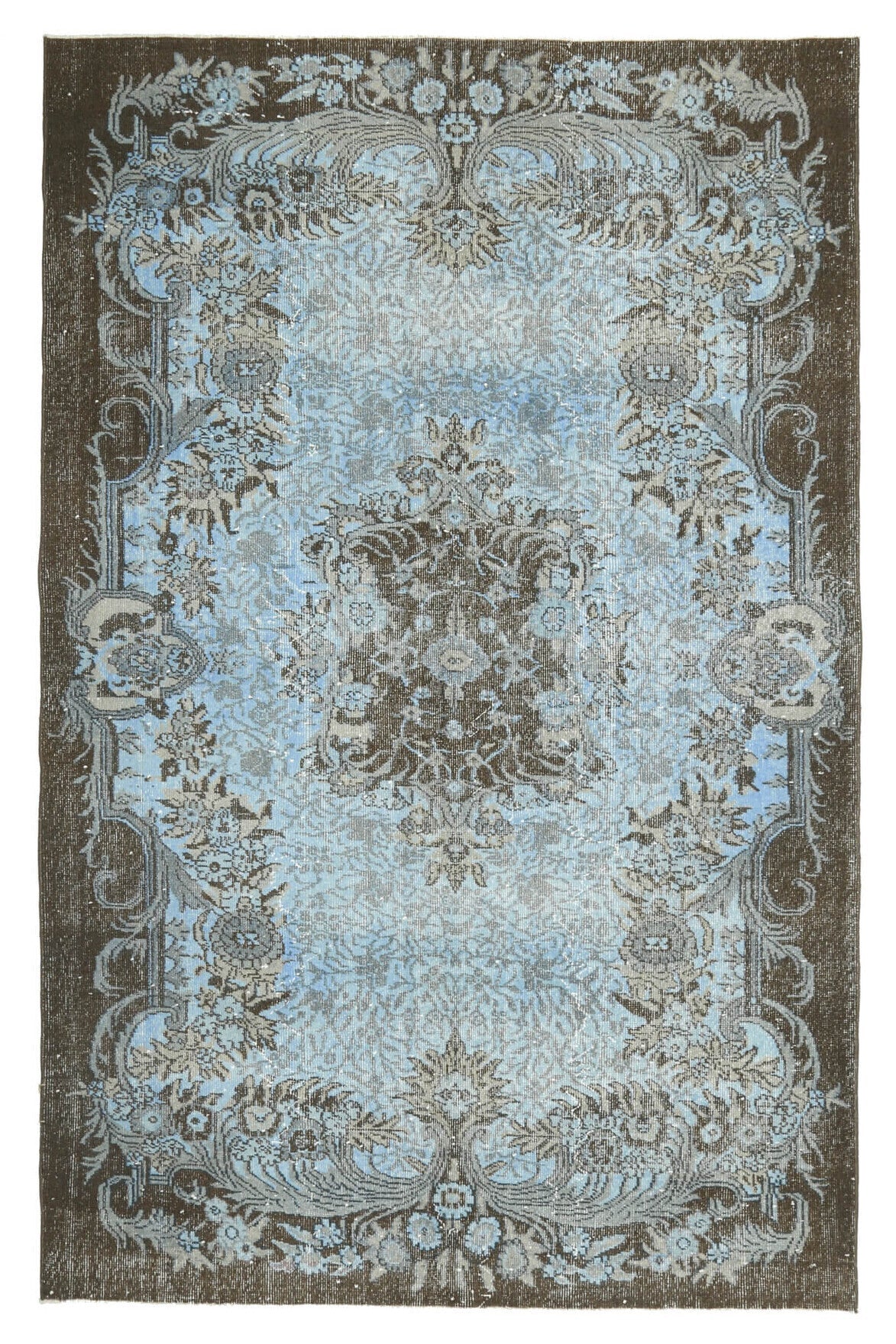 El yapımı vintage halı 180x279 cm oryantal desenli yün