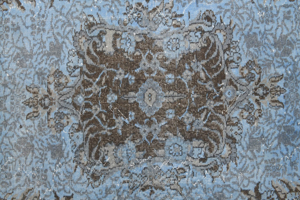 El yapımı vintage halı 180x279 cm oryantal desenli yün - açık alan görünümü