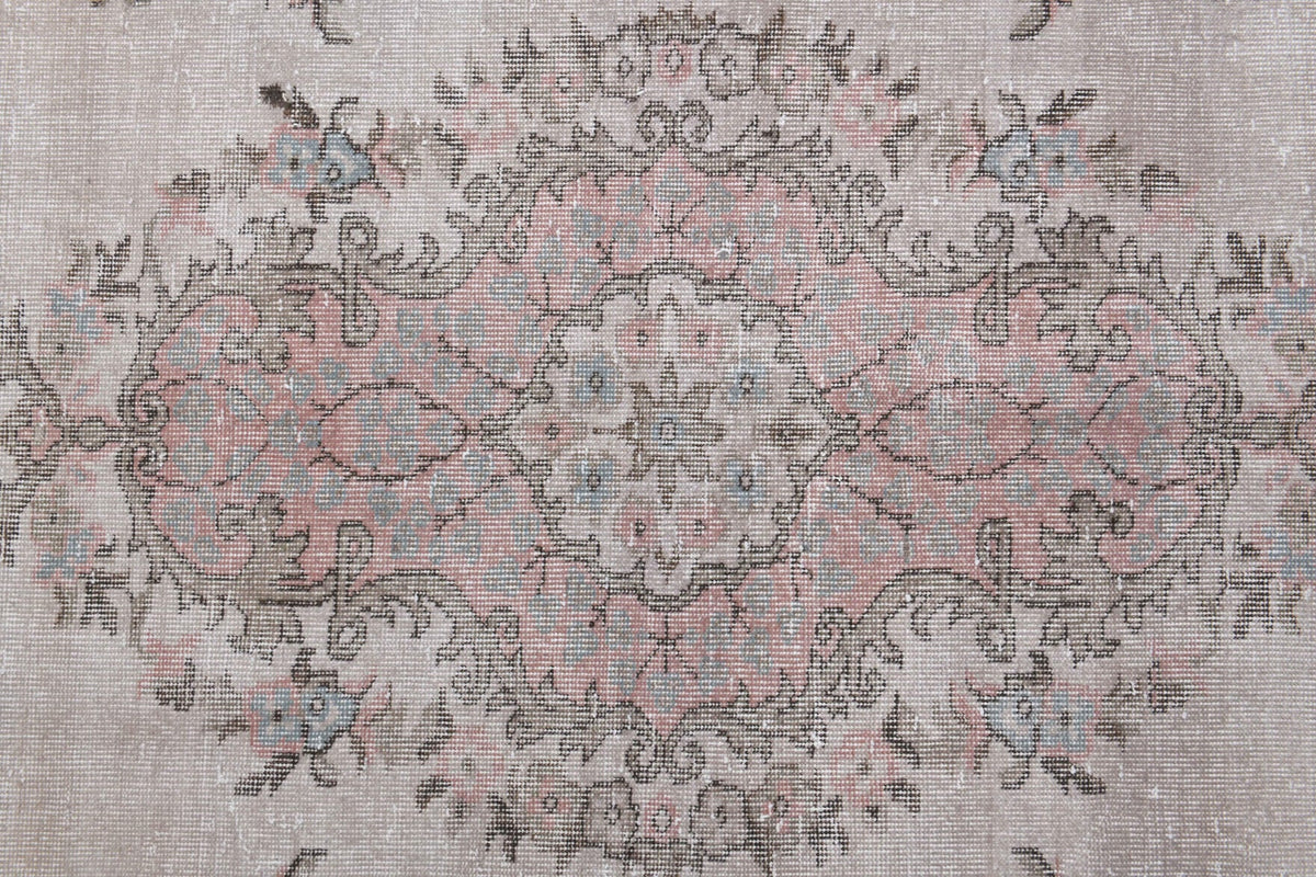 El yapımı vintage halı 183x274 cm oryantal desenli yün - açık alan görünümü