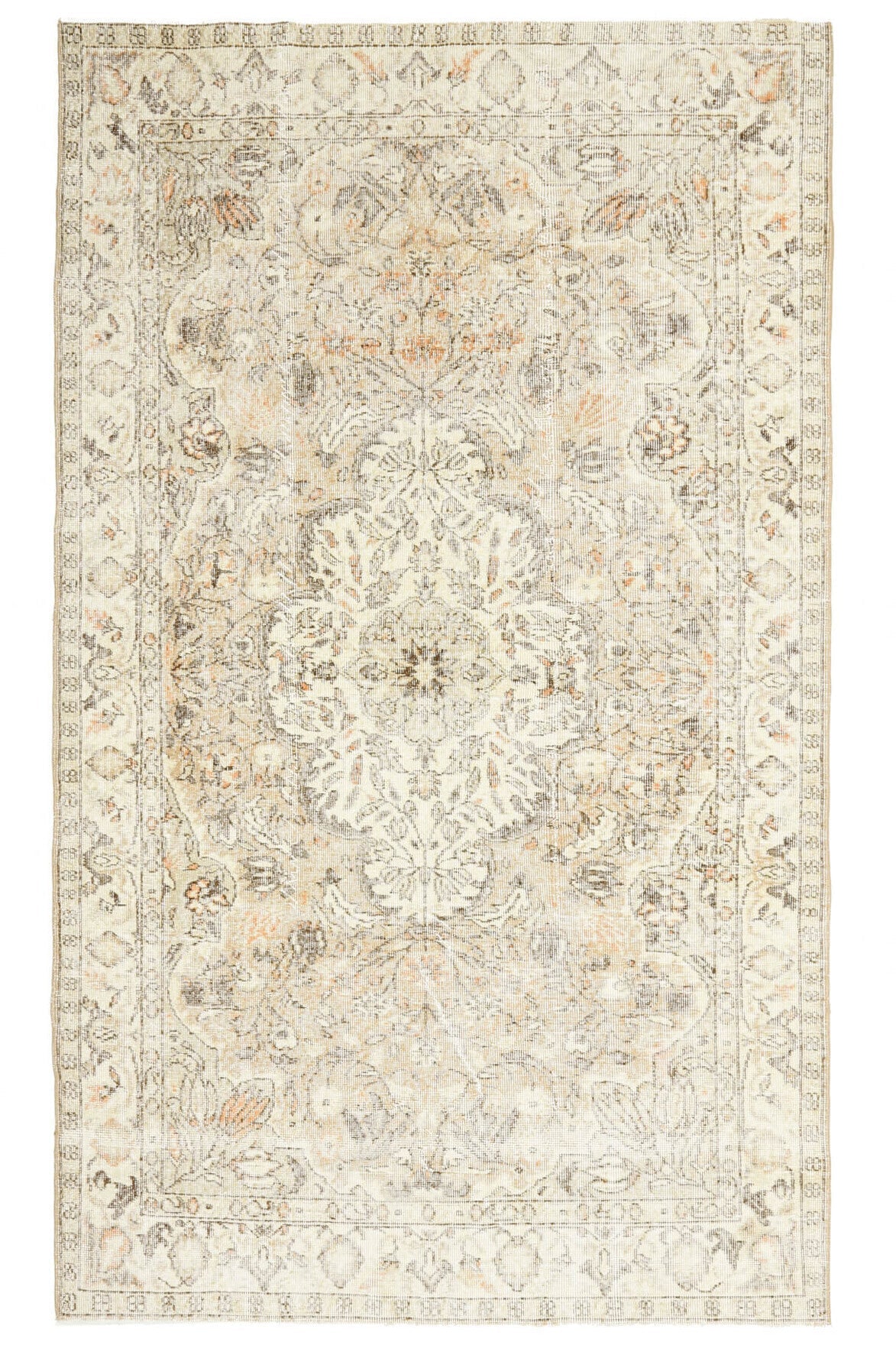 Champagne Pink - Vintage Floral Oushak Area Rug