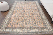 El yapımı vintage halı 188x290 cm çiçek desenli desenli yün - detay görünümü