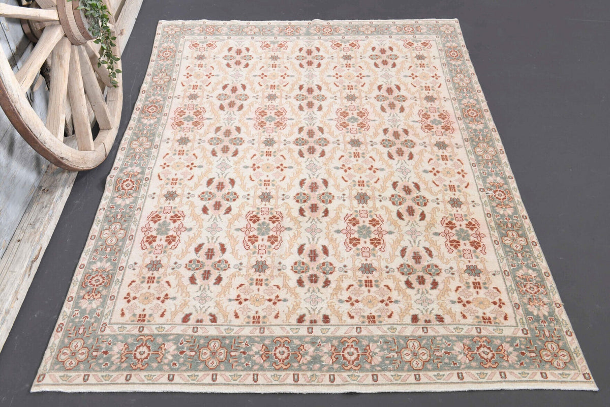 Vintage Turkish Area Hereke Rug