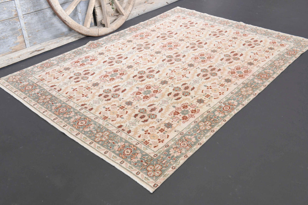 Vintage Turkish Area Hereke Rug
