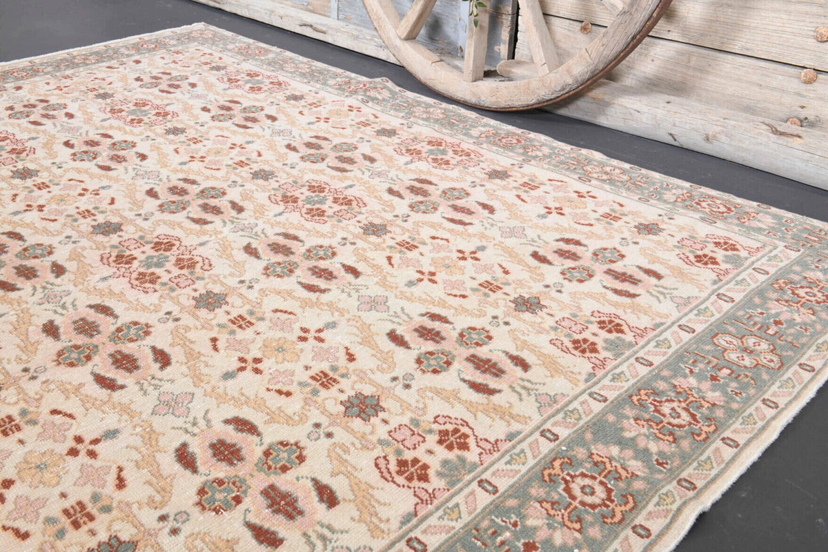 Vintage Turkish Area Hereke Rug