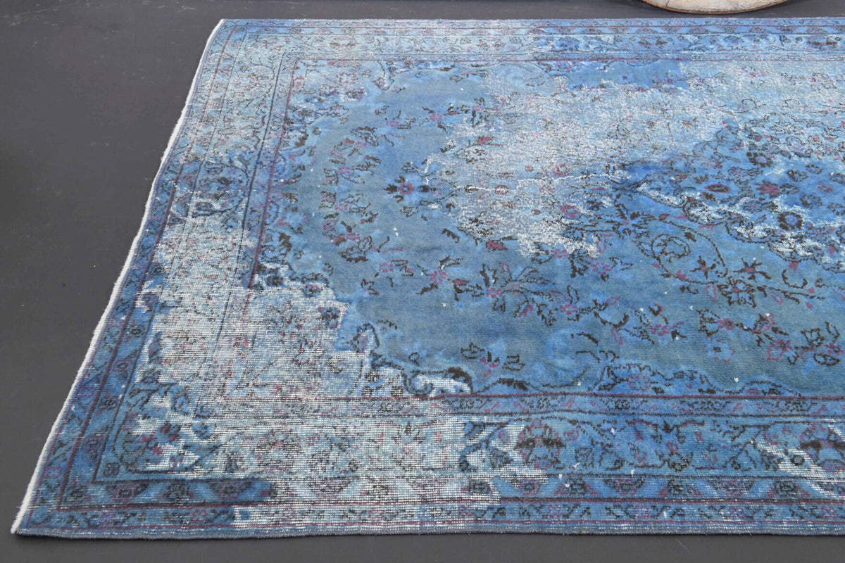 1970&prime;s - Blue Distressed Area Oushak Rug