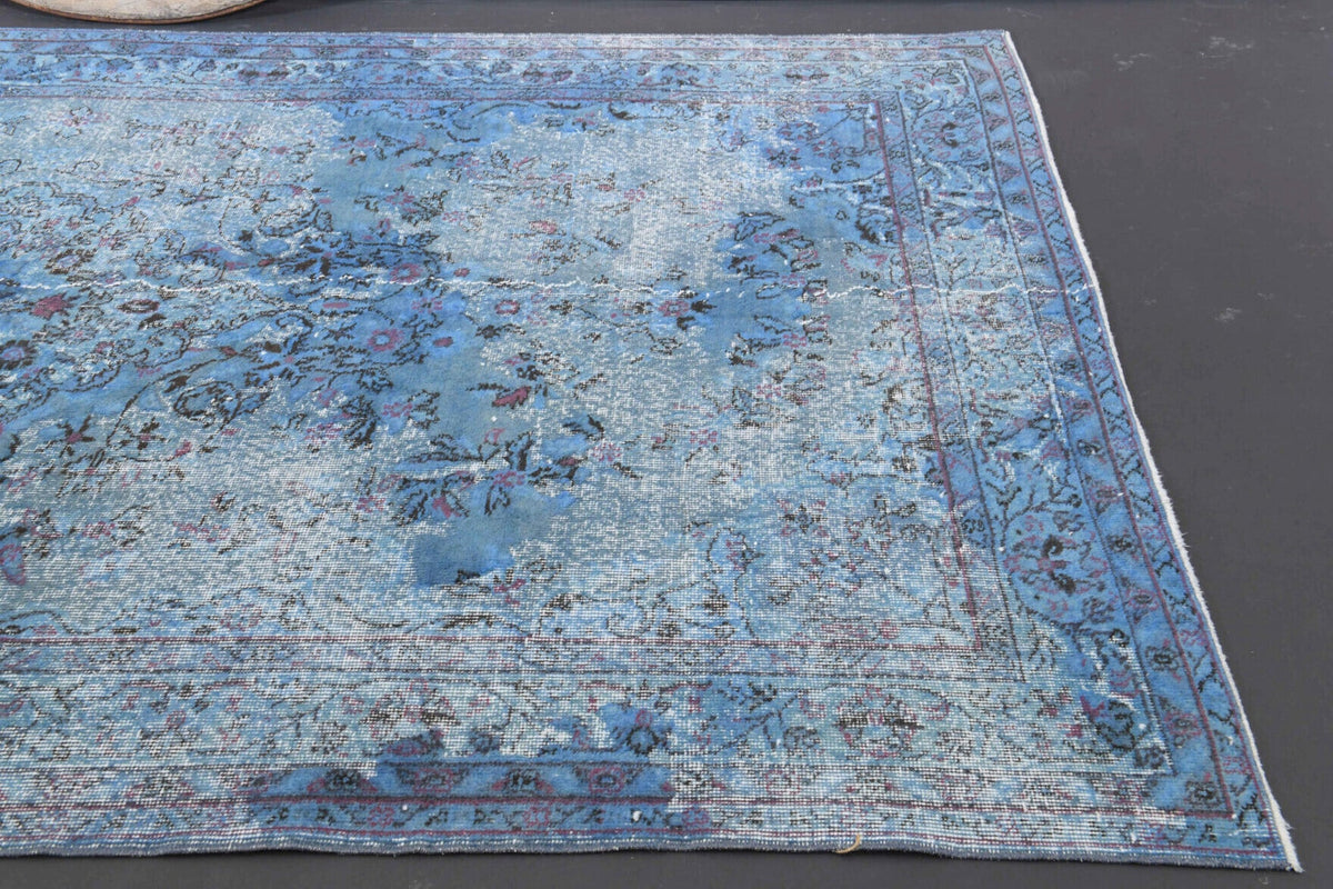 1970&prime;s - Blue Distressed Area Oushak Rug