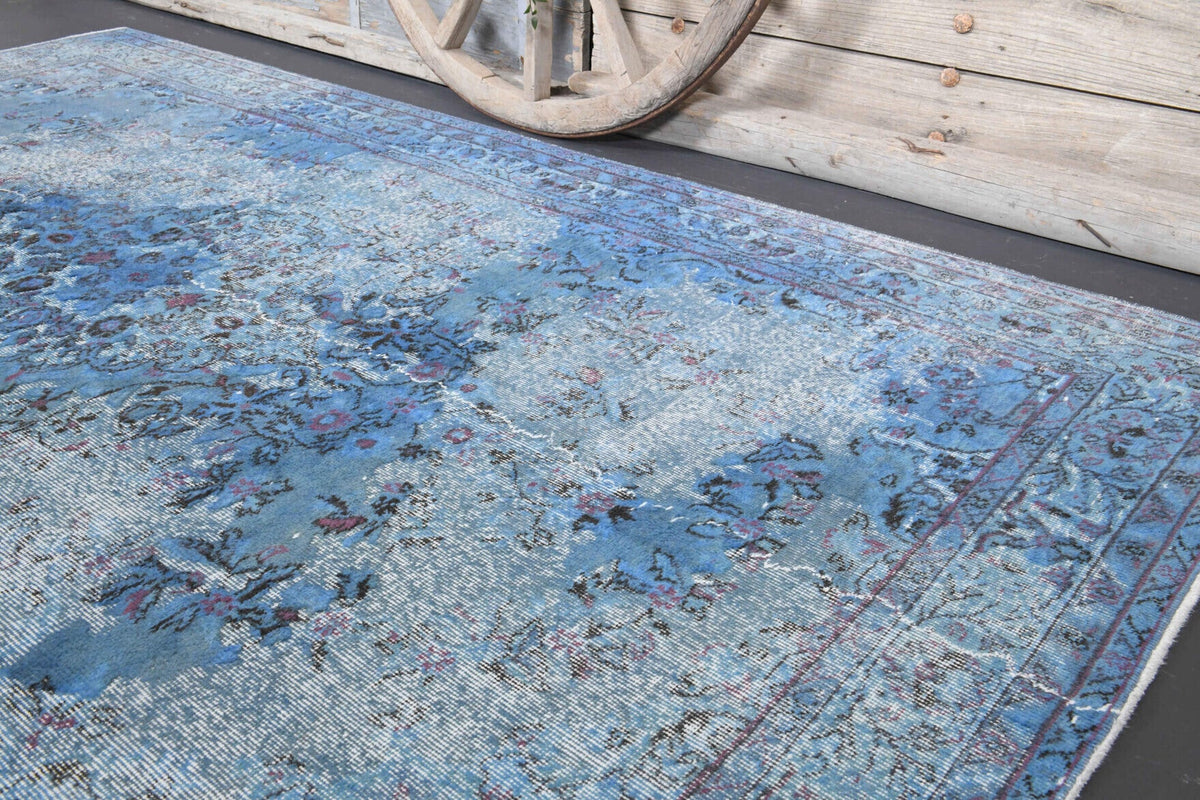 1970&prime;s - Blue Distressed Area Oushak Rug