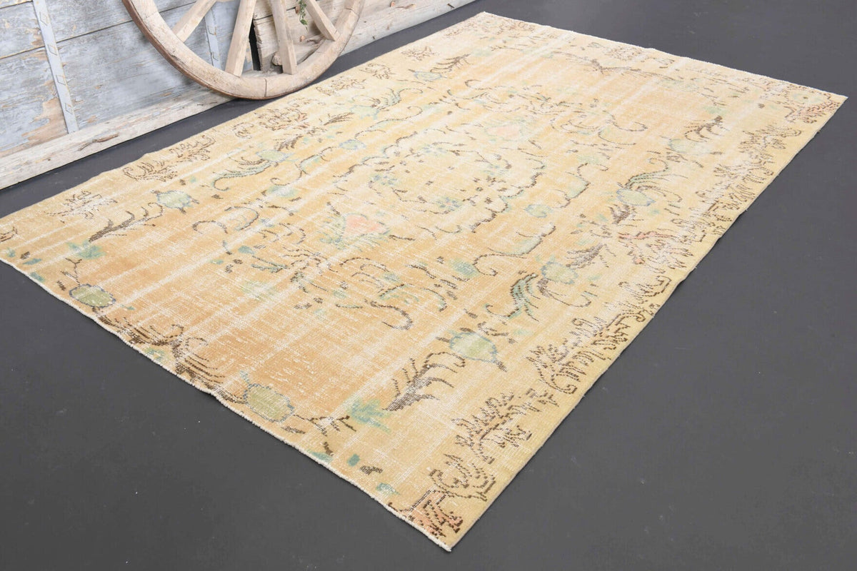 Semi-Antique Neutral Anatolian Area Rug
