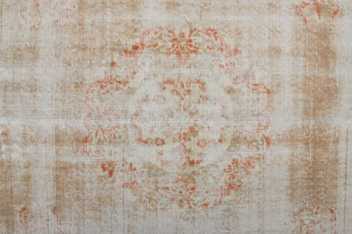 El yapımı vintage halı 198x292 cm oryantal desenli yün - açık alan görünümü