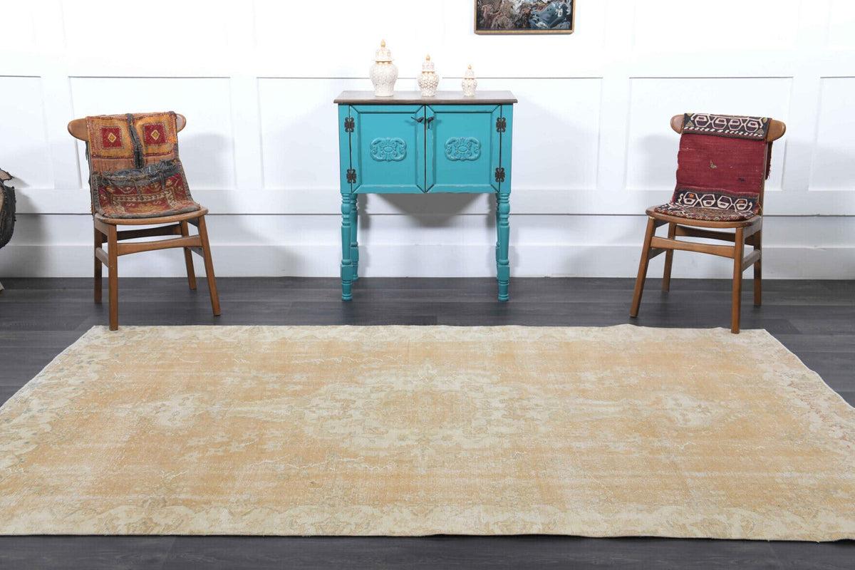 Neutral Vintage Oriental Anatolian Rug