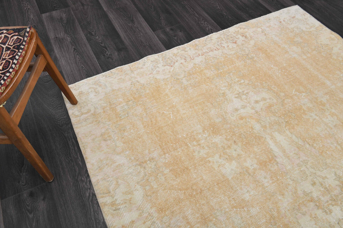 Neutral Vintage Oriental Anatolian Rug
