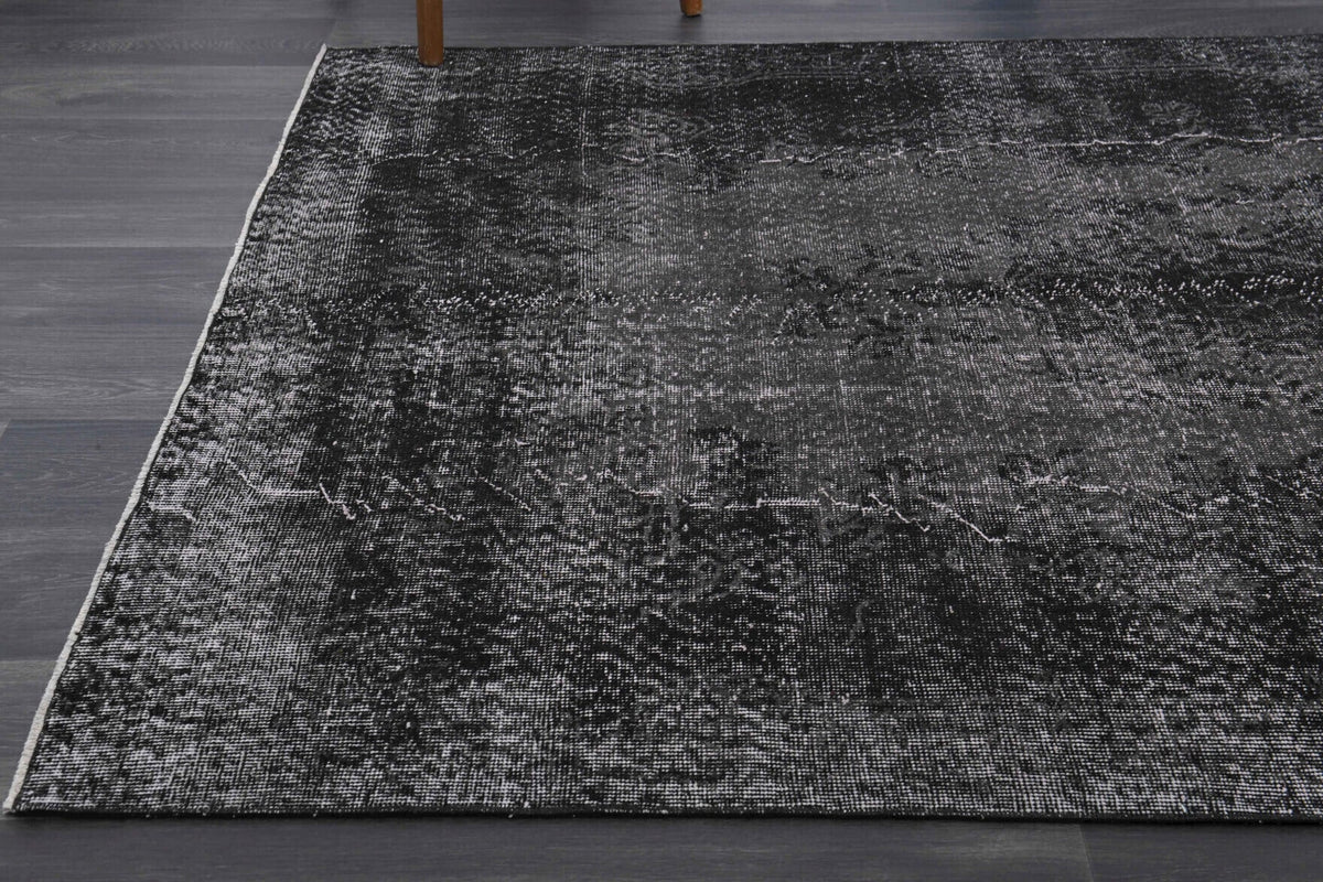 Vintage Anatolian Black Area Rug