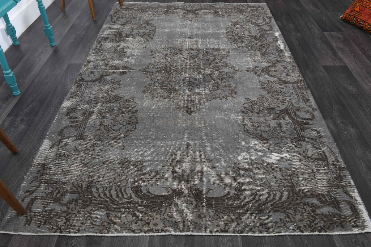 Vintage Anatolian Gray Oriental Area Rug