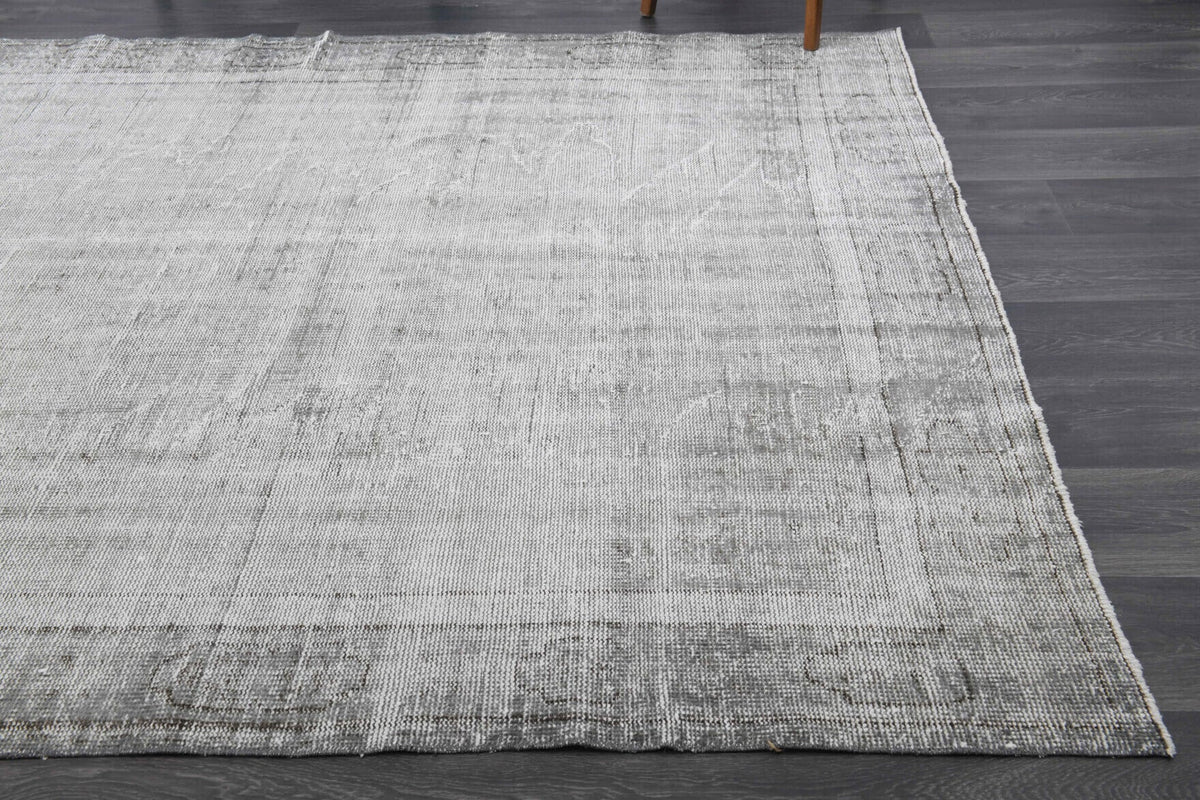 El yapımı vintage halı 183x274 cm düz desenli yün - mekan görünümü