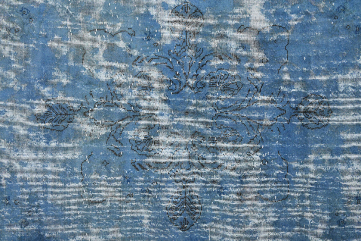 El yapımı vintage halı 193x300 cm düz desenli yün - açık alan görünümü