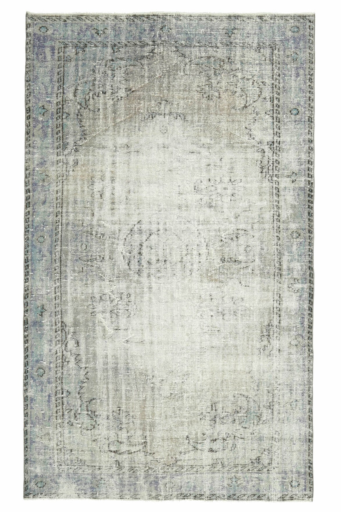 El yapımı vintage halı 170x287 cm oryantal desenli yün