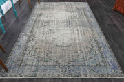 El yapımı vintage halı 170x287 cm oryantal desenli yün - detay görünümü