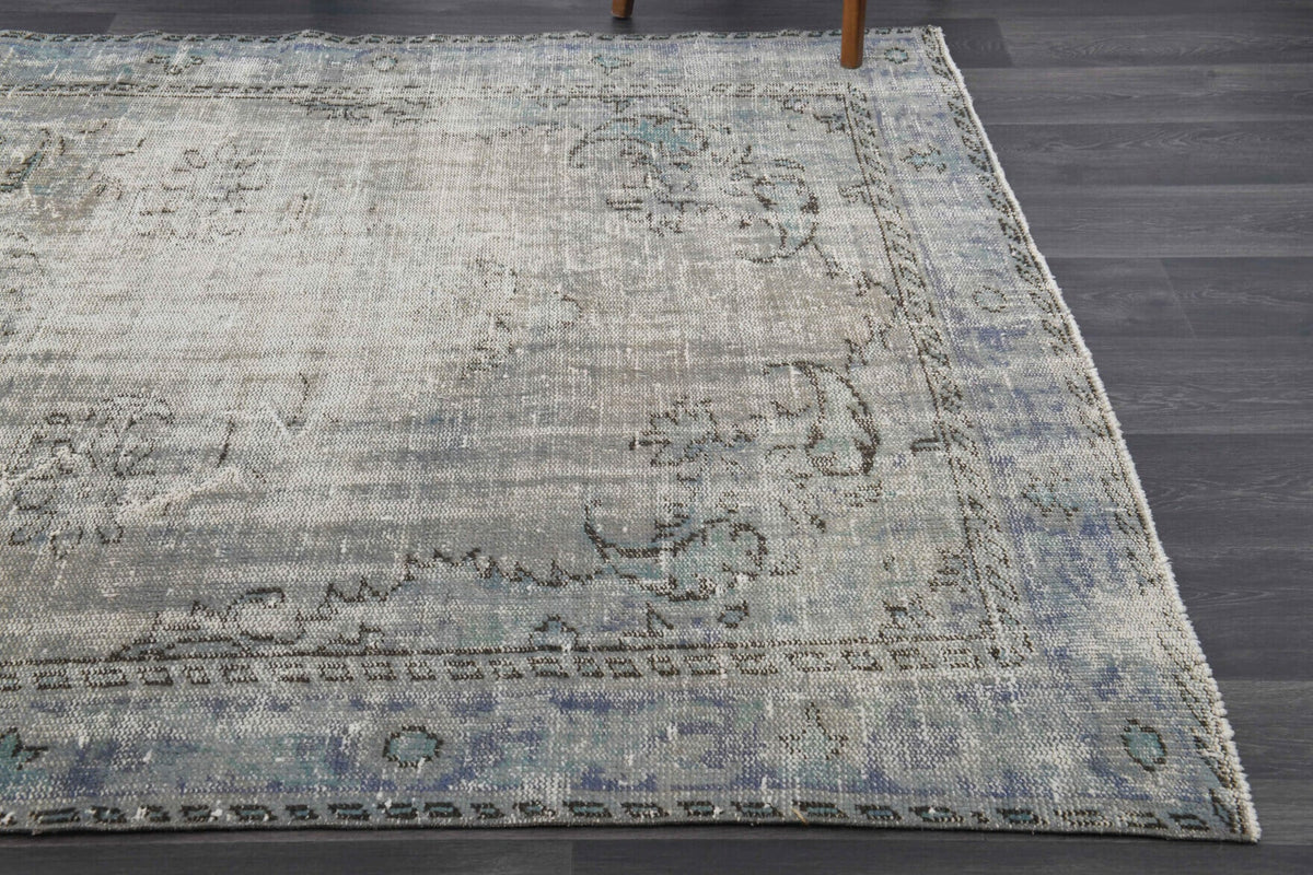 El yapımı vintage halı 170x287 cm oryantal desenli yün - mekan görünümü