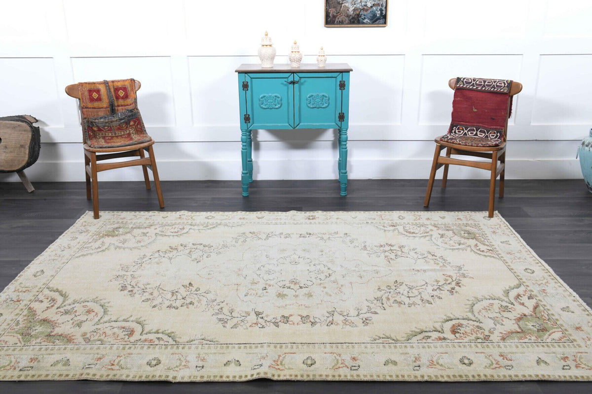 Vintage Anatolian Beige Area Rug