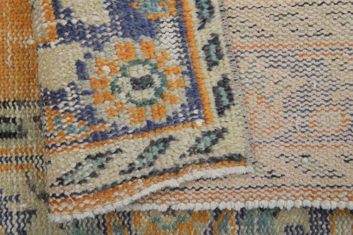 El yapımı vintage halı 168x262 cm oryantal desenli yün - farklı açıdan görünüm