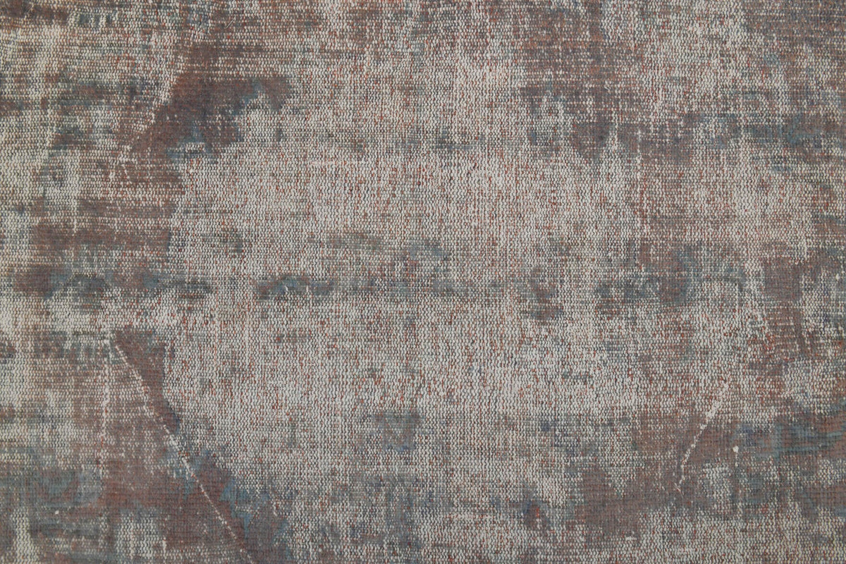 Distressed Oushak Vintage Area Rug