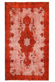 Overdyed Red - Relief Vintage Anatolian Area Rug