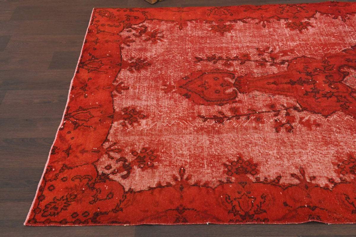 Overdyed Red - Relief Vintage Anatolian Area Rug