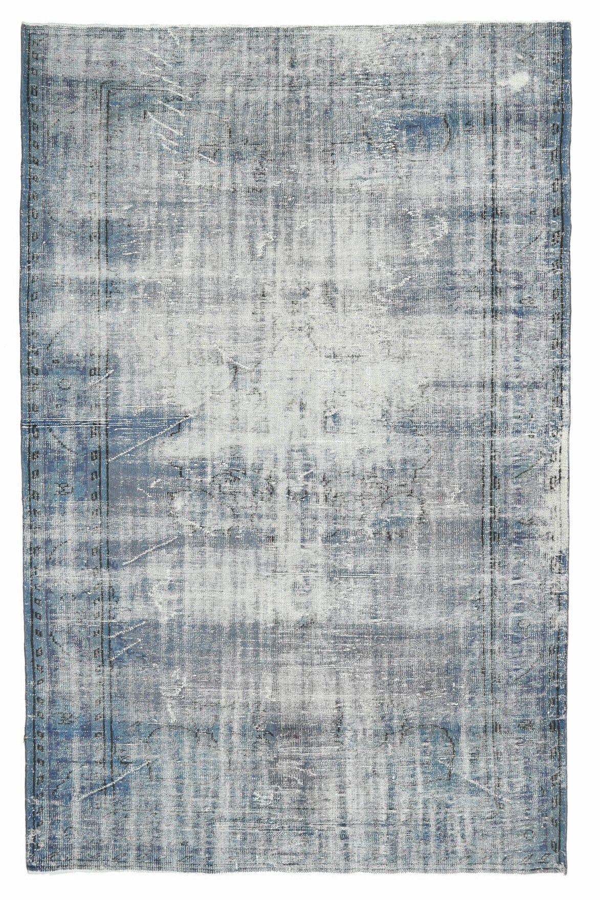Blue Turkish Anatolian Vintage Area Rug