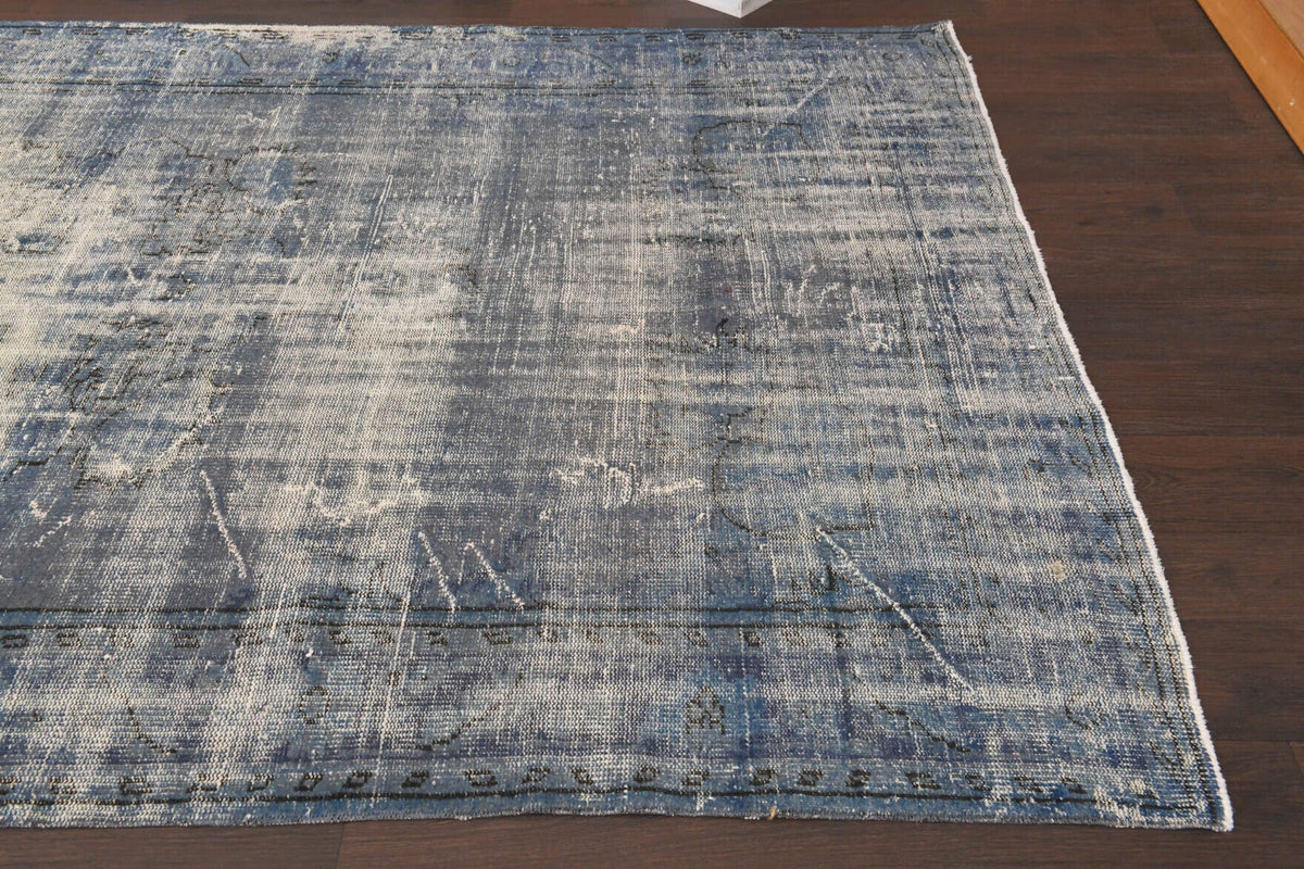 El yapımı vintage halı 183x274 cm düz desenli yün - desen detayı