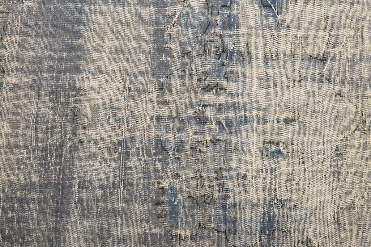 El yapımı vintage halı 183x274 cm düz desenli yün - üstten görünüm