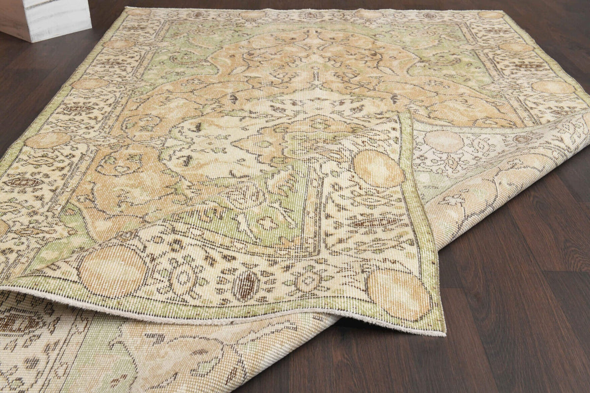 6x9 feets - Turkish Vintage Area Oushak Rug