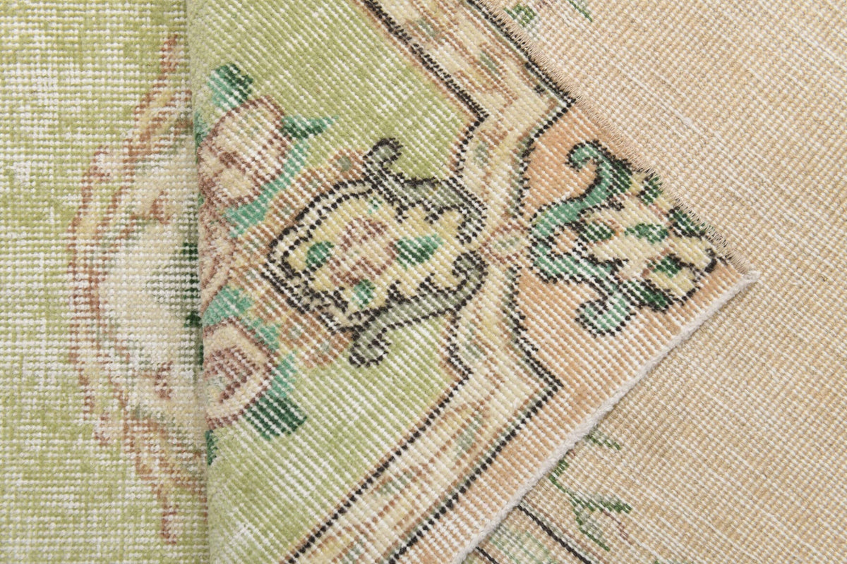 El yapımı vintage halı 185x287 cm oryantal desenli yün - farklı açıdan görünüm