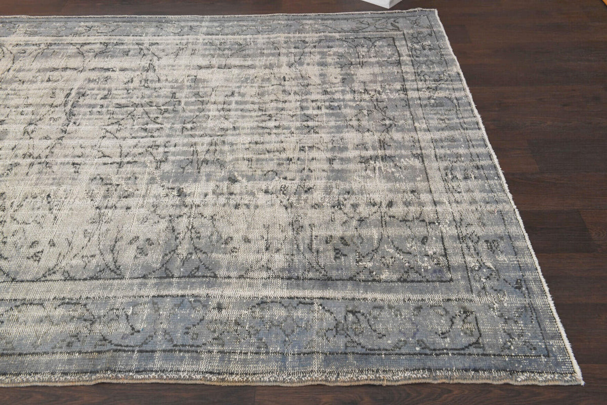 El yapımı vintage halı 183x274 cm soyut desenli yün - desen detayı