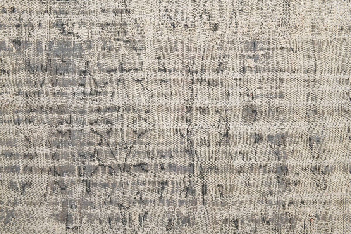 El yapımı vintage halı 183x274 cm soyut desenli yün - açık alan görünümü