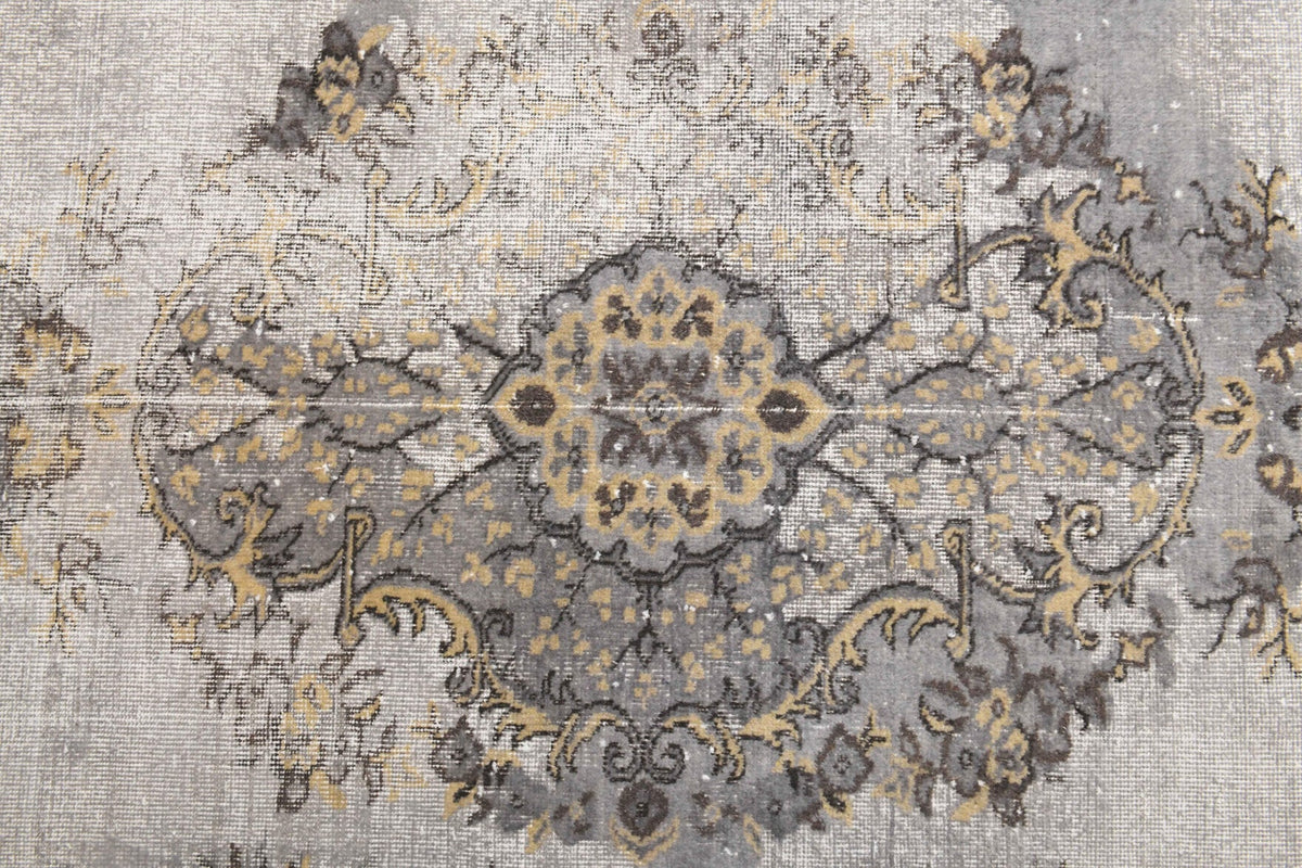 El yapımı vintage halı 198x320 cm oryantal desenli yün - açık alan görünümü