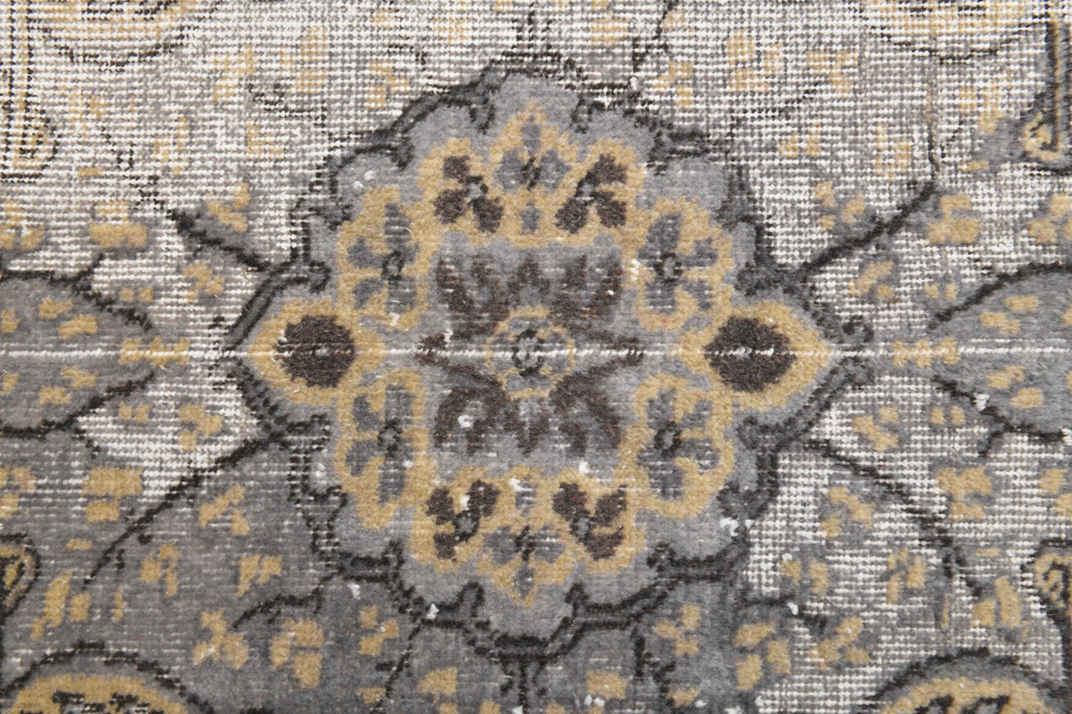 El yapımı vintage halı 198x320 cm oryantal desenli yün - farklı açıdan görünüm