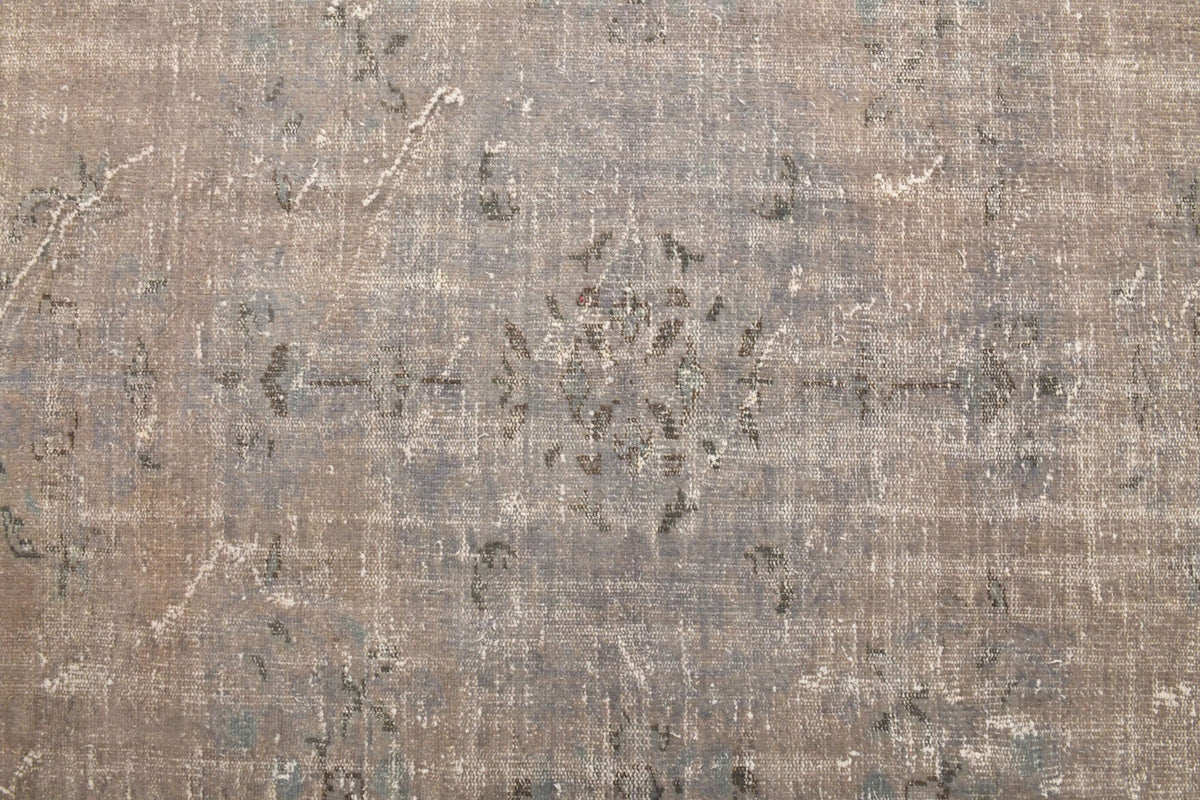 Vintage Neutral Area Oushak Rug