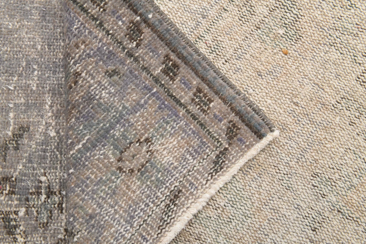 Vintage Neutral Area Oushak Rug
